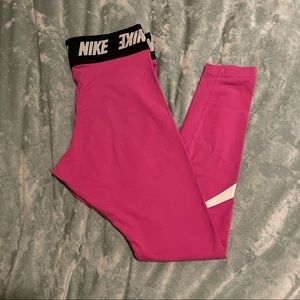 NWOT Nike Logo Waistband Leggings Pink